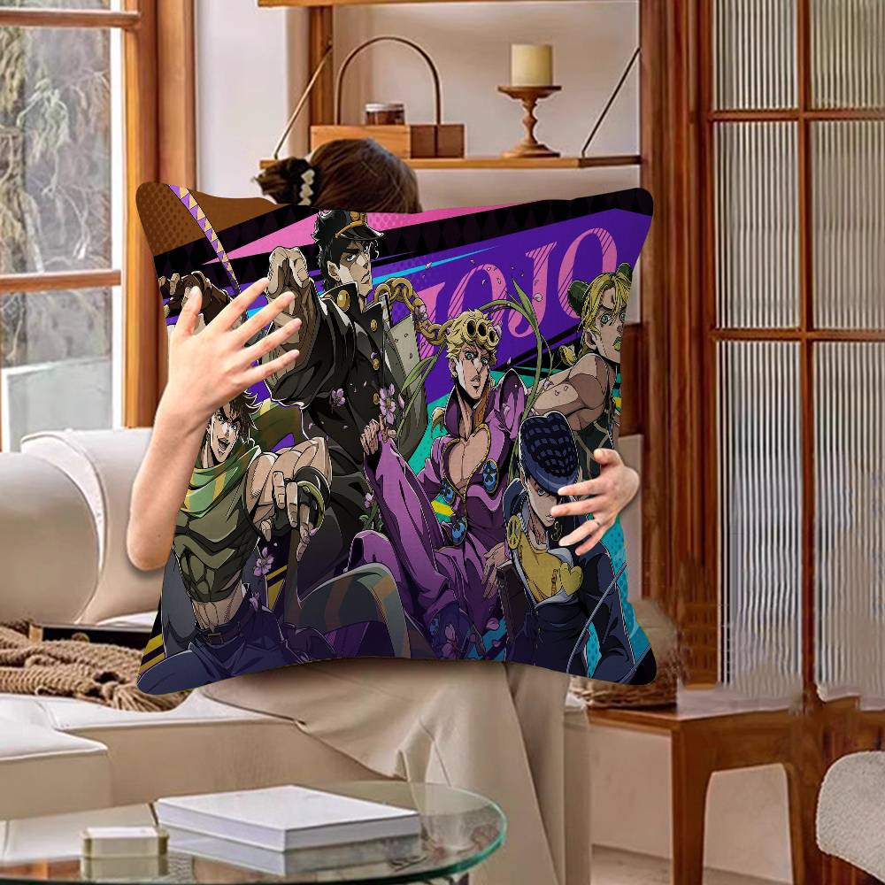 Anime JoJo Bizarre Maple Design Cushion Cover Happy Autumn Harvest Decor Holiday Decorati Pillow Cover