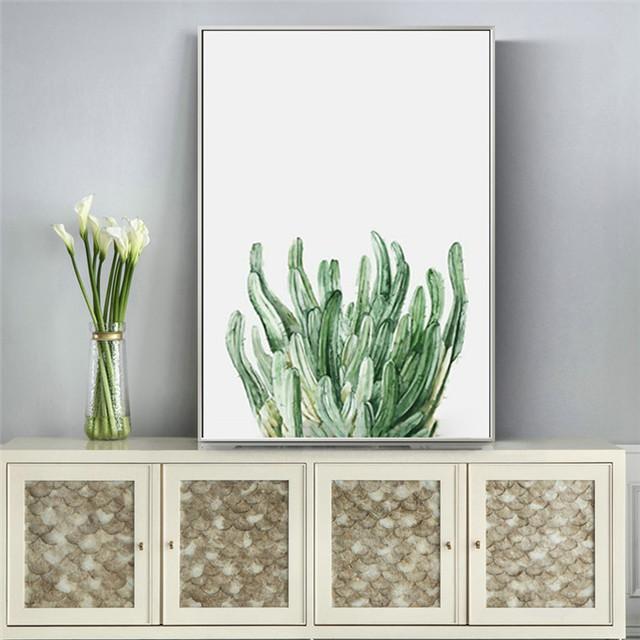 Nordic Style Simple Watercolor Green Plant Leaves Children's Decoration Poster Printing Picture Home Decoration Canvas Painting