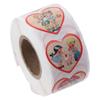 500Pcs 1 Inch Valentine's Day Stickers Self-Adhesive Heart Shape Sealing Labels Pink Thank You Label Decor Gift Packaging