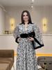2024 Autumn Middle Eastern and Western Elegant Print Dress