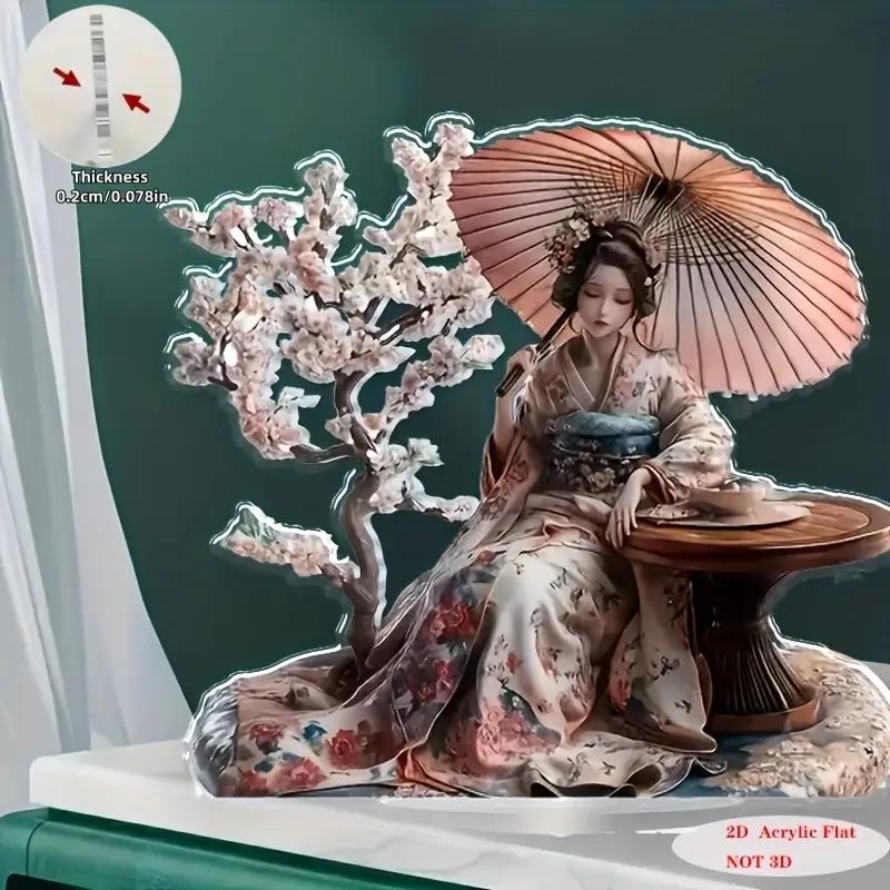 Geisha Decorative Ornaments Are Suitable As Traditional Japanese Themed Decorations for Home Bedroom Tabletop Art