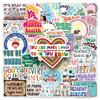 50 Mental Health Doodles Personalized Prevention of Depression English Slogan Decorative Mobile Phone Case Suitcase Stickers