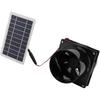 6in Solar Powered Exhaust Fan, ABS Solar Panel Powered Fan Kit, Solar Exhaust Vent Fan Ventilator for Round Pipe for Pet House Chicken Coop RV