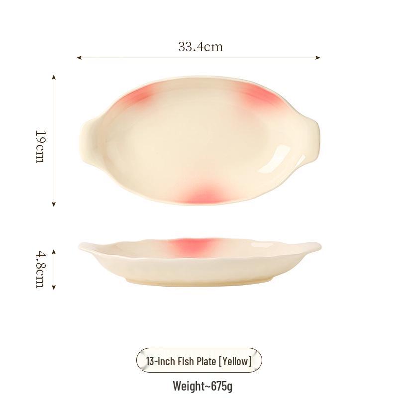 2025 Stylish Pink Ceramic Tableware Set: Elegant Plates and Deep Fruit Bowls
