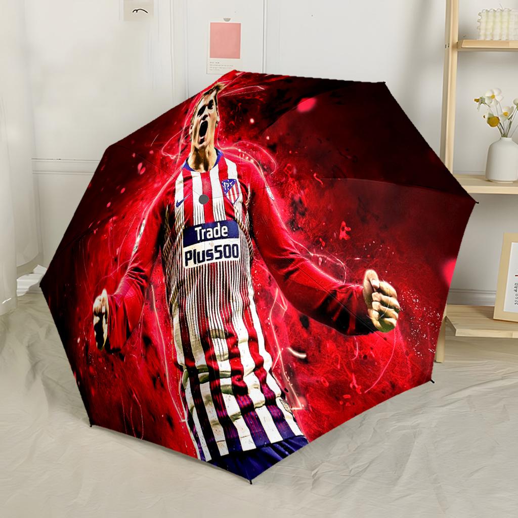 Player Celebration Portable Automatic Umbrella Folding Umbrella with 8 Ribs Lightweight for Outdoor Daily Use Compact Folding Umbrella Spiritual Gift