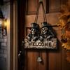 Halloween Wooden Porch Hanging Decorations for Outdoor Home Entryway Wall Decor