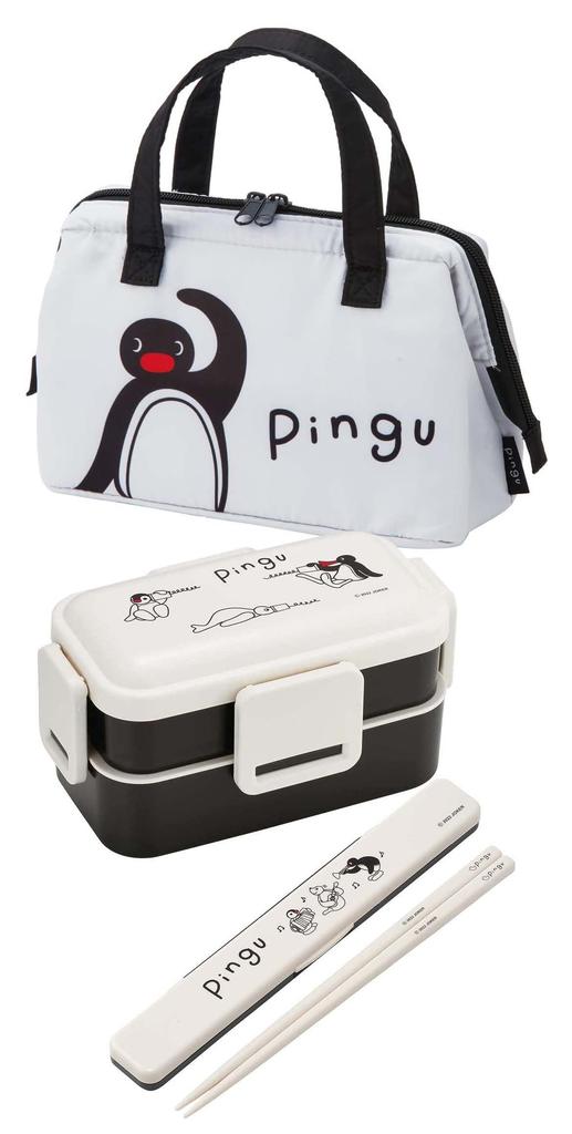 Skater Pingu Lunch Bag, Insulated, Clasp Closure, Women's, KGA1-A