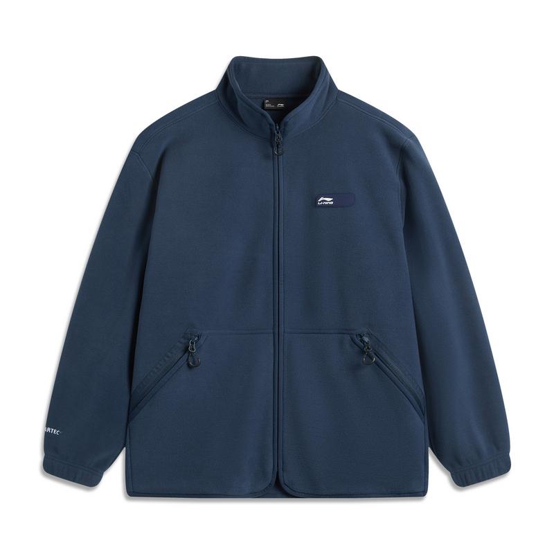 

Li Ning Серия Спортивный Стиль Жизни Повседневная Минималистичная Однотонная Куртка Флисовая на Молнии с Воротником-стойкой Мужская Куртка Темно-синяя AWDU703-6 M