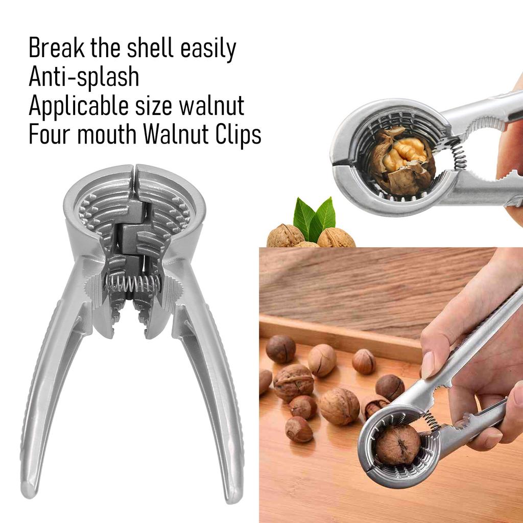 Aluminum Alloy Walnut Nutcracker with Walnut Needle   Walnut Clip Opener Clamp