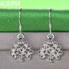 925 Sterling Silver Vintage Openwork Tree of Life Earrings - Stylish Evening Jewelry