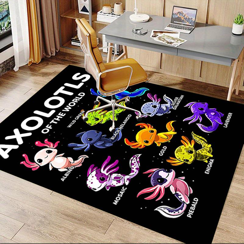 1PC Axolotls World Extra Large Non-Slip Floor Carpet, Office, Family, Bedroom, Studio - Large Area RugJ0343