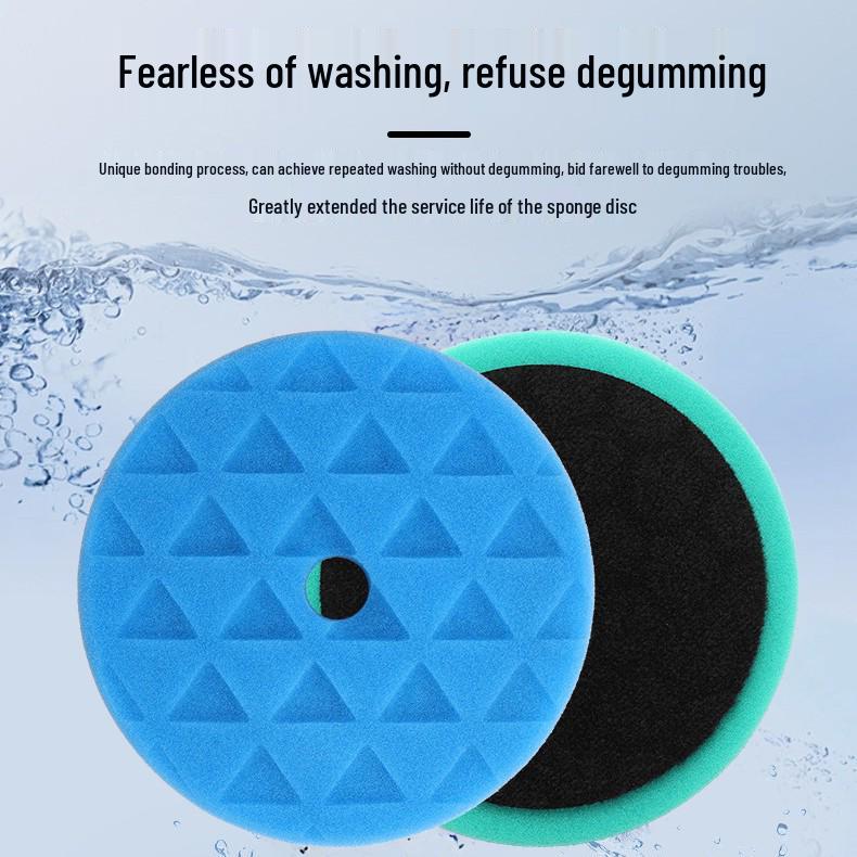 5" & 6" Beveled Edge Sponge Polishing Pad for Car Detailing and Waxing