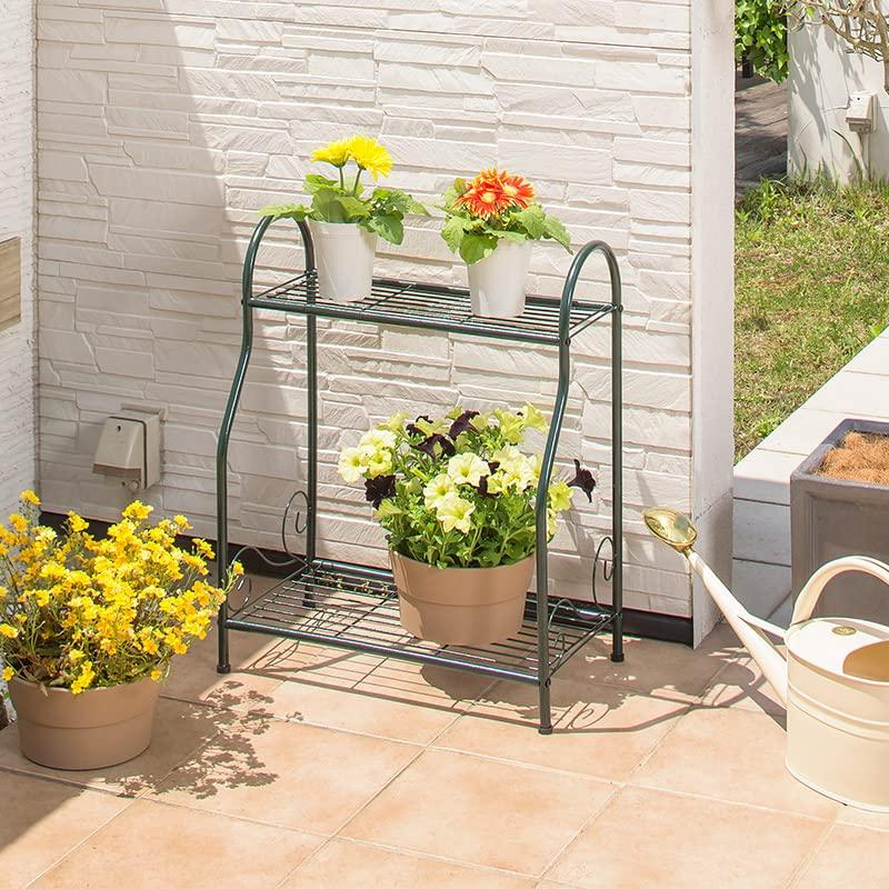 Takasho NPM-FS05 Two-Tier Flower Stand, 31.5x56.5x70cm