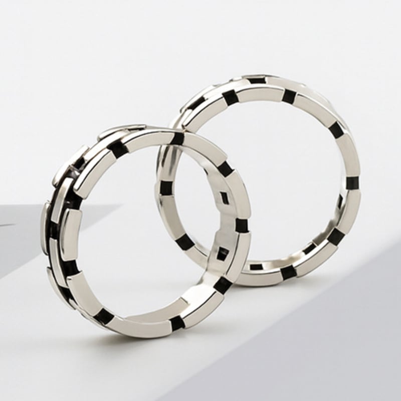 SHOVEOFF [Silber 925] SVR-632 Silber 92.5 Modern Antik Gliederkettenring