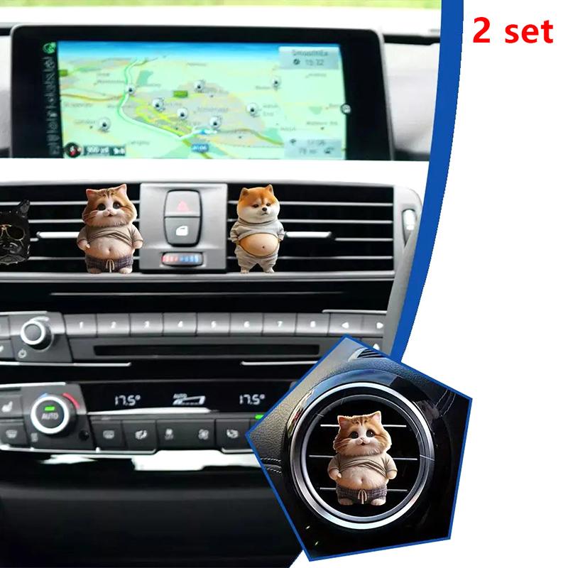 

2Set Car Air Outlet Perfume Clips Cute Cat Air Freshener Perfume Diffuser Car Interior Aromatherapy Decoration Accessories