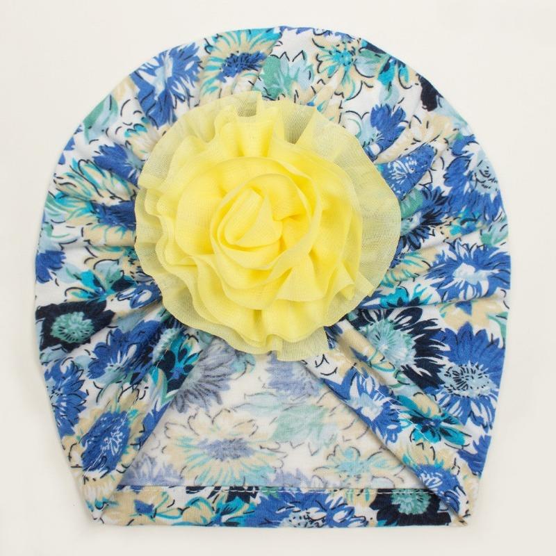 New Children's Flower Creative Printing Hat, Summer Thin Cute Soft Baby Hat, Baby Headscarf
