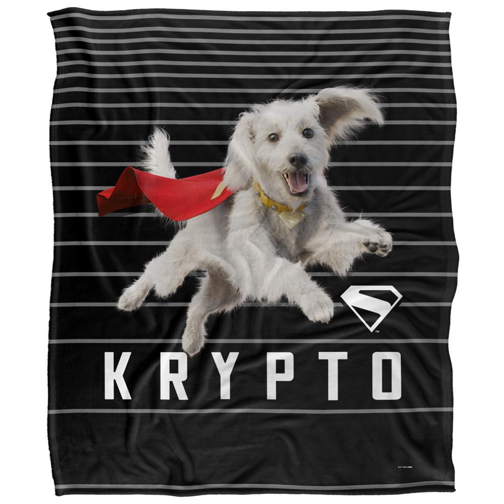 Superman Silky Lines Krypto Supersoft Blanket