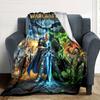 World of Warcraft Print Flannel Blanket High Quality Warm Comfortable Cover for All Seasons Perfect for Gifts Home Decor