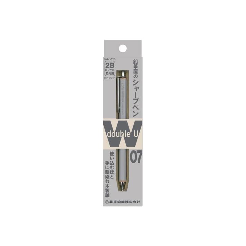 

north star pencil 0.7mm mechanical pencil wooden shaft #0 2B black core light gray 1 piece (W07-600LGY)