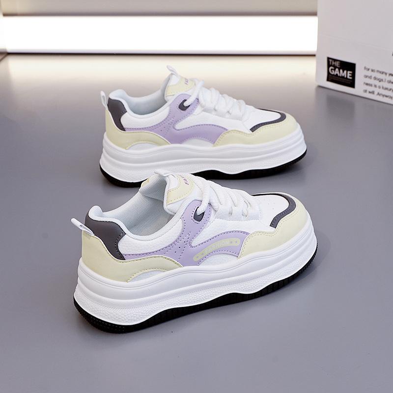 Spring students' thick soled height increasing sports board shoes and casual shoes