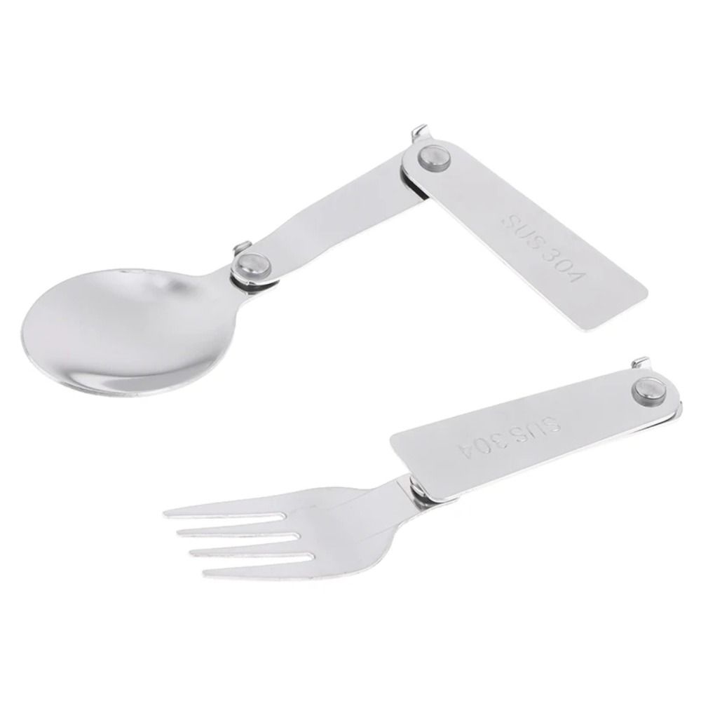 Compact Portable Cutleries Set Rust-proof Stainless Steel Spoon Fork Chopstick  Outdoor Activities