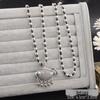Tibetan Silver Four Directions Wealth Tassel Pendant Necklace Long Necklace Pendant Vintage Versatile