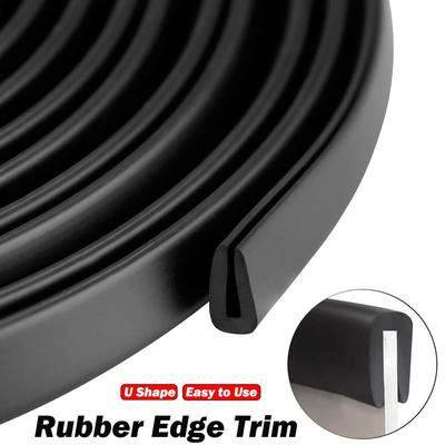 New Rubber Edge Trim Strip U Shape Black Seal Strip Edge Protector Doors