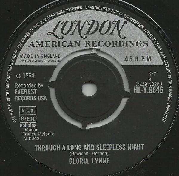 

7inch Record GLORIA LYNNE - I Wish You Love / Through A Long An HLY9846 LONDON RECORDS 1964 UK Jazz Used