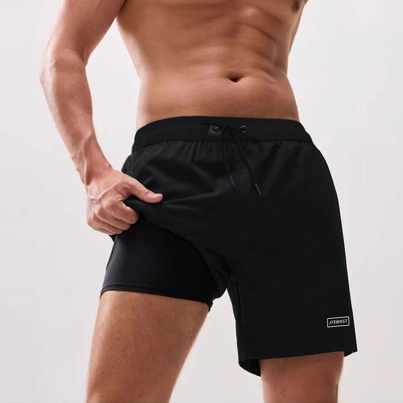 Mens Quick-Dry Swim Trunks With Mesh Lining Pocket Beach