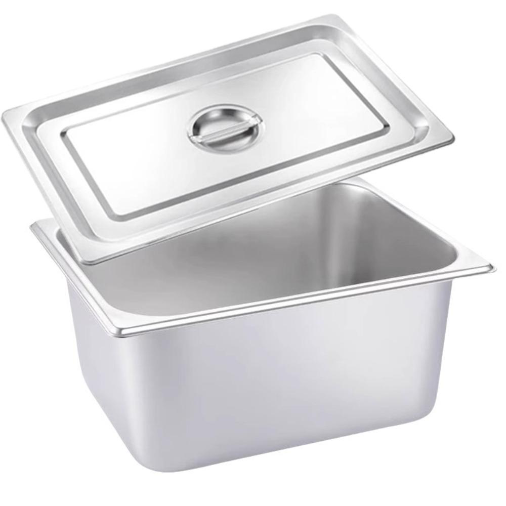 Rust-proof Canteen Food Basin Rectangular Food Preparation Box Durable Food Storage Box  Hotel