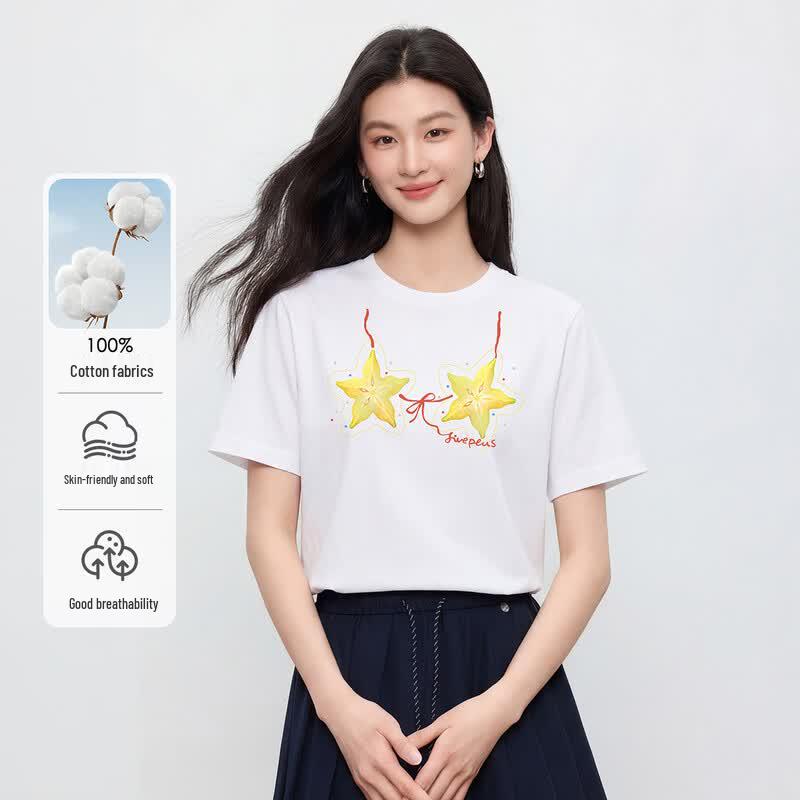 FivePlus Women s Summer Relaxed Fit T-Shirt M