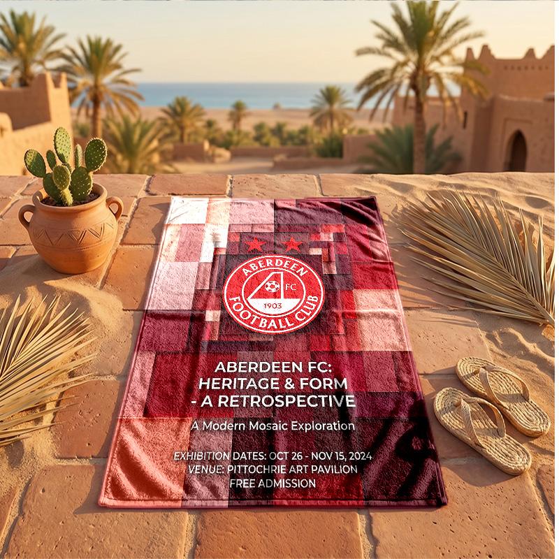 Aberdeen FC Print Microfiber Beach Towel Quick Dry Absorbent Large Towel For Beach Swimming Travel