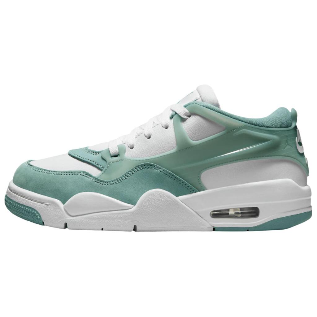 New Jordan Air Jordan 4 Anti Slip Wear Resistant Low Top Vintage Basketball Shoes Women's White Green FQ7940-138