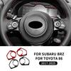 Real Hard Carbon Fiber For Subaru BRZ Toyota 86 2017 2018      2024 2025 Steering Wheel Button Frame Sticker