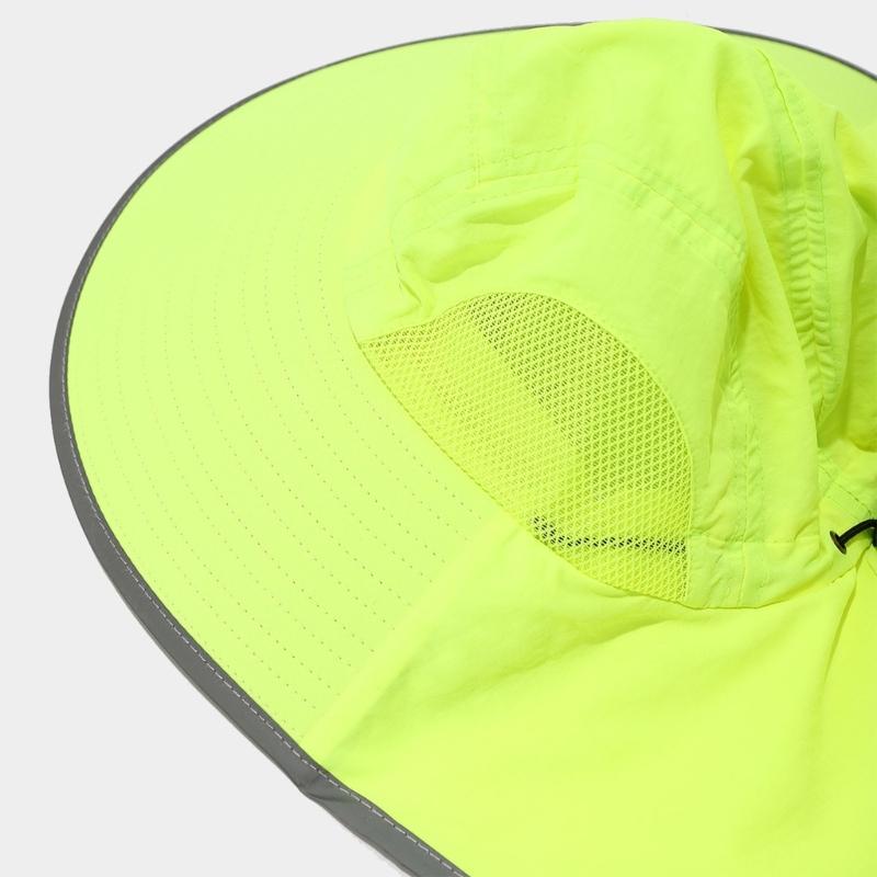 Breathable Mesh Fisherman Hat For Daily Use Low Light Conditions High Visibility Reflective Hat For Outdoor Worker