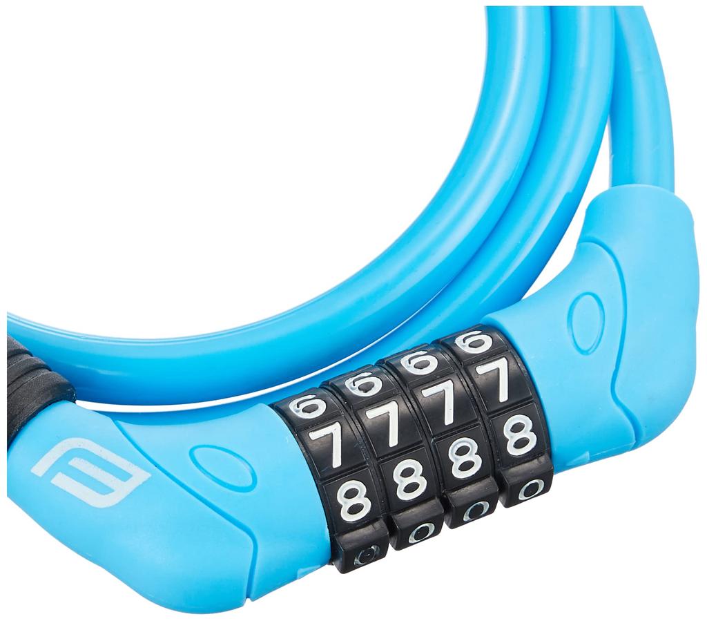 FORCE Bicycle Mini Dial Lock with 8mm Wire Diameter X 90cm 80013 Bracket, Blue, Length,