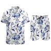 Psychedelic Magic Mushroom Men Sets Printed 3D Print Casual Shirt Beach Shorts Oversized 2Pcs Set Vacation Hawaiian Man Suits