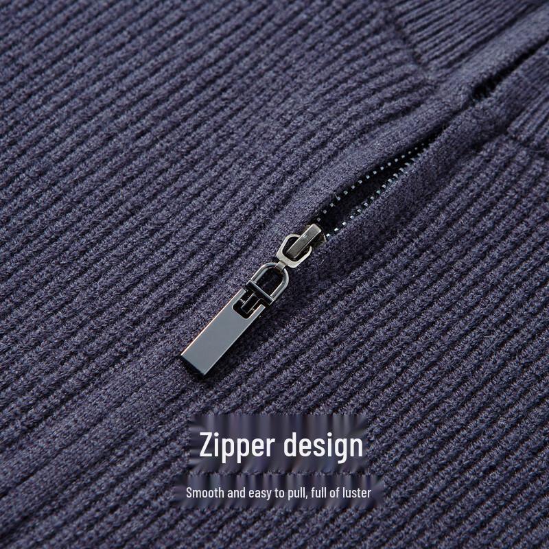 Hodo Men's Jacquard Merino Wool Blend Thick Warm Sweater