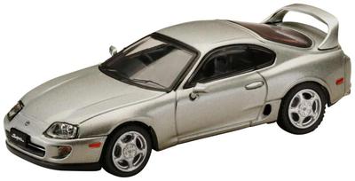 HJ64 164 Toyota Supra RZ (JZA80) cu piese spoiler active, grafit metalic argintiu, produs finit