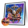 40x40cm American Flag Eagle 5D DIY Full Drill Round Diamond Painting Kit Decor