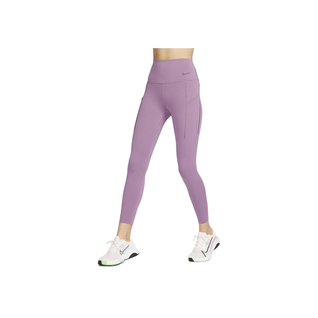 Nike Universal Journey Series Solid Quick-Dry High-Waisted Pocket Nine-Point Tight Sports Leggings Women Leggings Purple Pink DQ5898-536