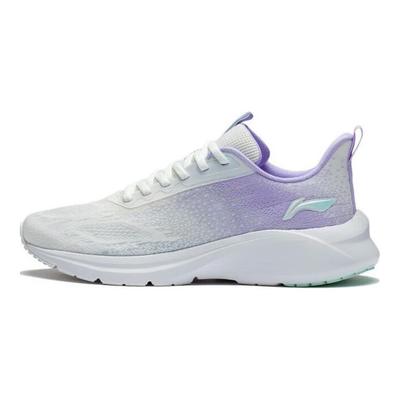 Li Ning Yun Que Non-Slip Shock Absorbing Durable Low-Top Running Shoes Women Sneaker White Purple ARST026-2