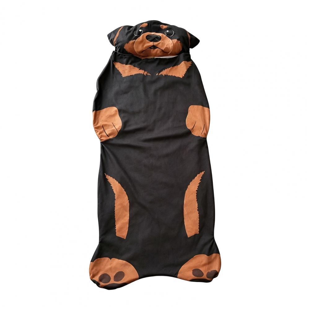 175cm Adults Plush Envelope Sleeping Bag Dog Monkey Slumber Bag Home Travel Camping Cold Weather Men Women Plush Animal Nap Mat