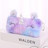 Plush Pencil Case For Girls Kawaii Gradient Color Stationery Storage Bag Zipper Pencil Bag School Office Pouch Purse Storage