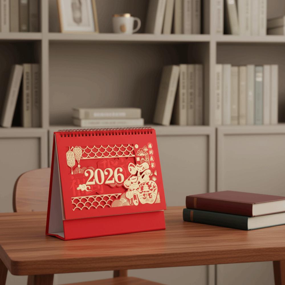 Zodiac Standing Flip Desk Calendar Traditional Desk Planner Festive Calendar Table Calendar  Office