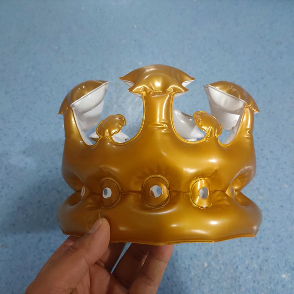 Aufblasbare Kinderkrone Unisex PVC Wiederverwendbar Cosplay Kinderkrone Dekoration für Party Auftritt Kleine Größe
