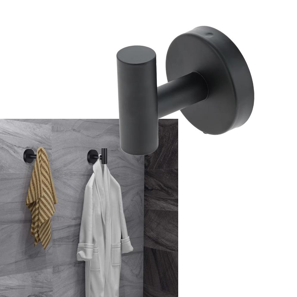 2PCS Stainless Steel Suction Cup Hooks Detachable Robe Hangers Space Saving Wall Hook  Bedroom