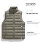 Men's Lightweight Winter Down Vest, 90% Insulated with Stand Collar, Short Fit for Sports, Group Purchase & Custom Printing Available