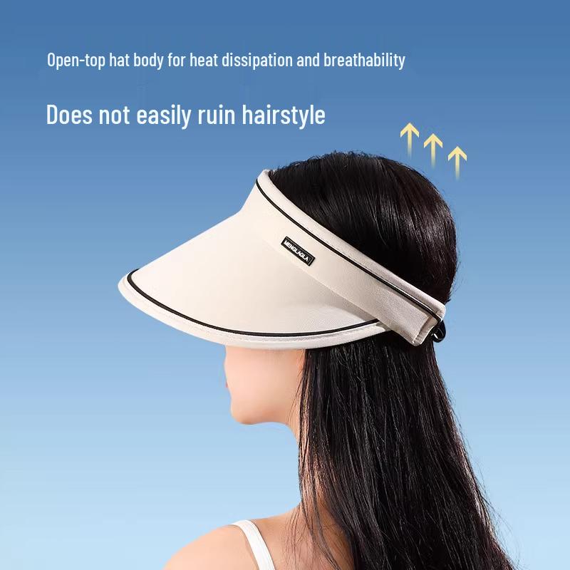 Women's Foldable Sun Hat with UV Protection and Open Top