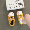 Versatile comfortable and warm girls fluffy shoes autumn and winter suede cute cartoon Hello Kitty casual thick-soled cotton slippers
